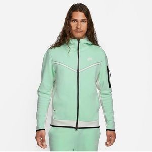 Nike tech hoodie mint green size L
